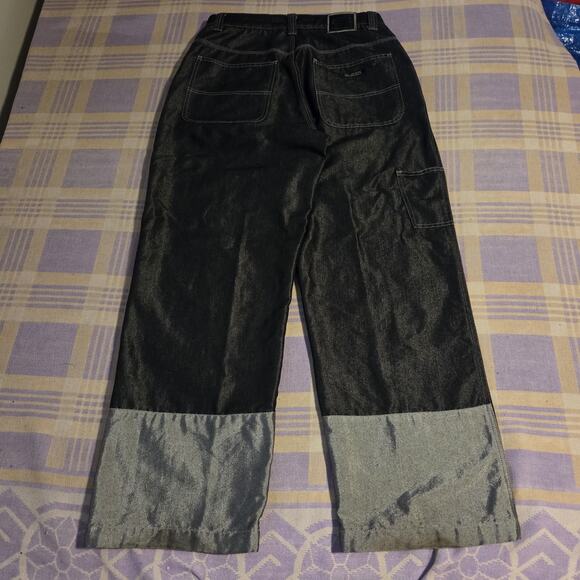 Vintage 90s Y2K Guess Jeans Iridescent Carpenter Pants Reflective Baggy JNCO USA - Picture 4 of 15